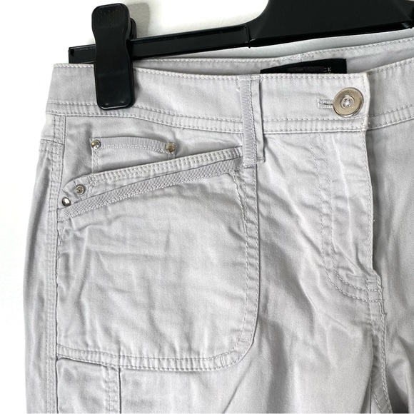 WHBM Grey Crop Leg Cargo Utility Pants - Picture 3 of 11